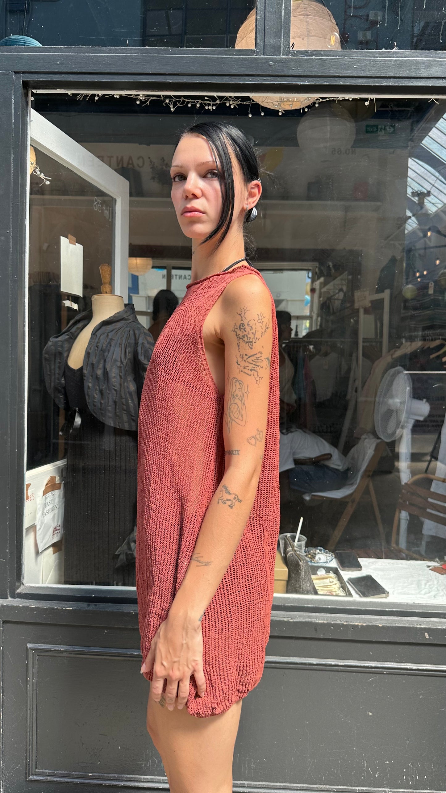 SARAH PACINI rust knit tunic