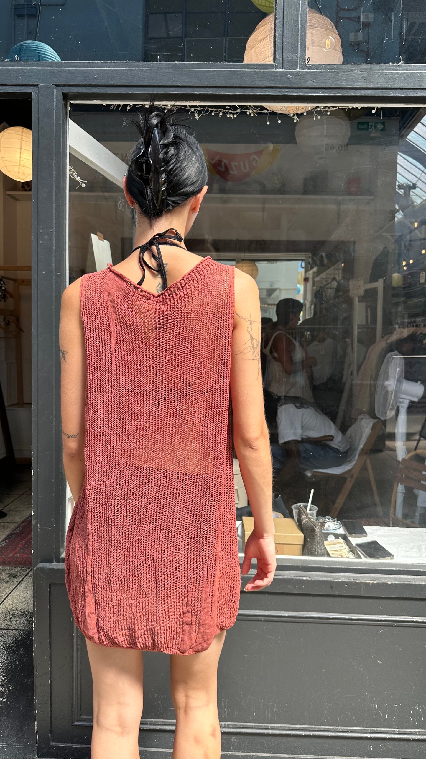 SARAH PACINI rust knit tunic