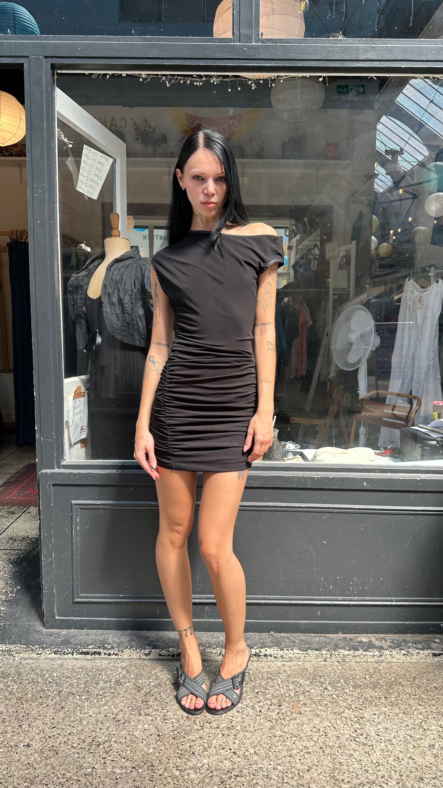 ALL SAINTS black asymmetric dress