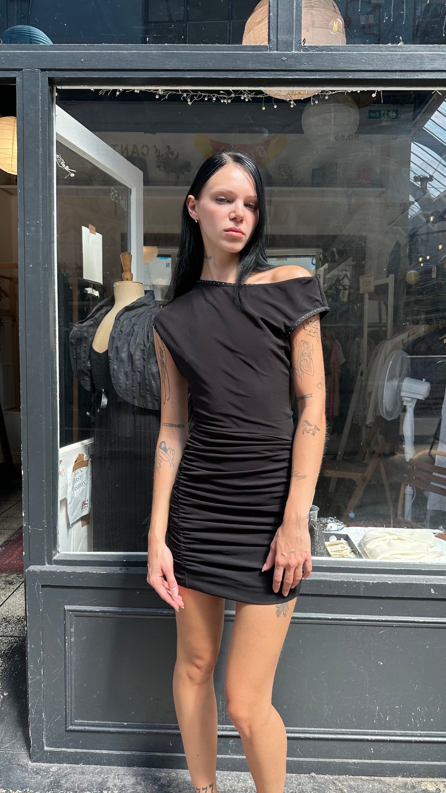 ALL SAINTS black asymmetric dress
