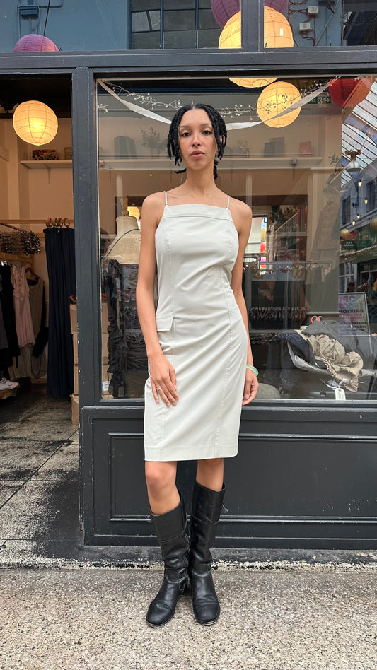 Cream utility dress