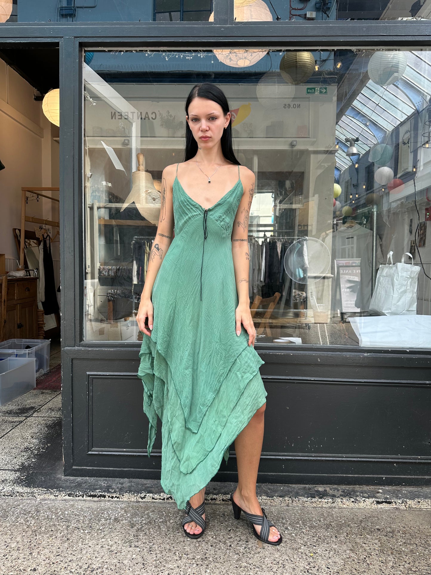 Green Silk Dress