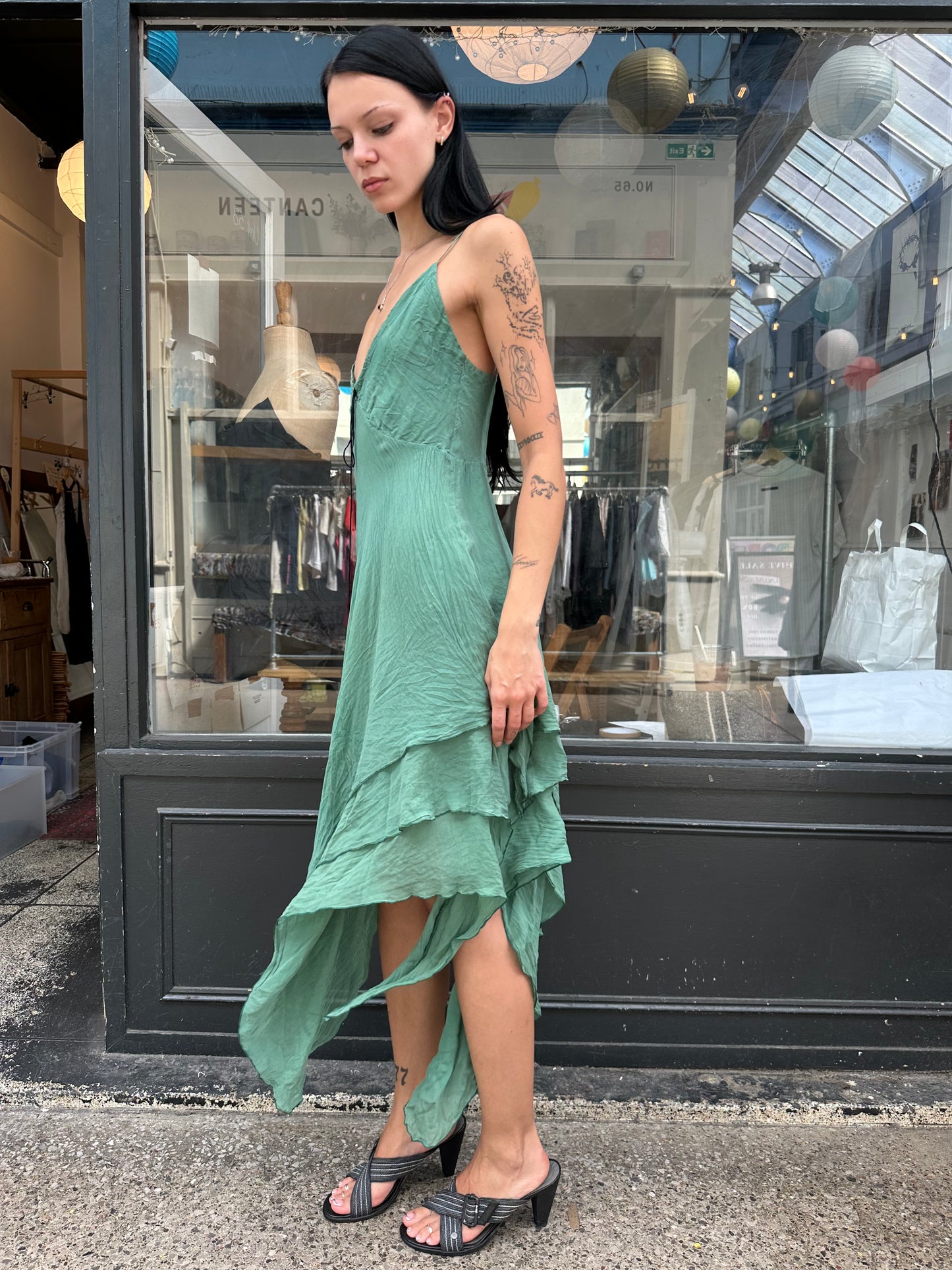 Green Silk Dress