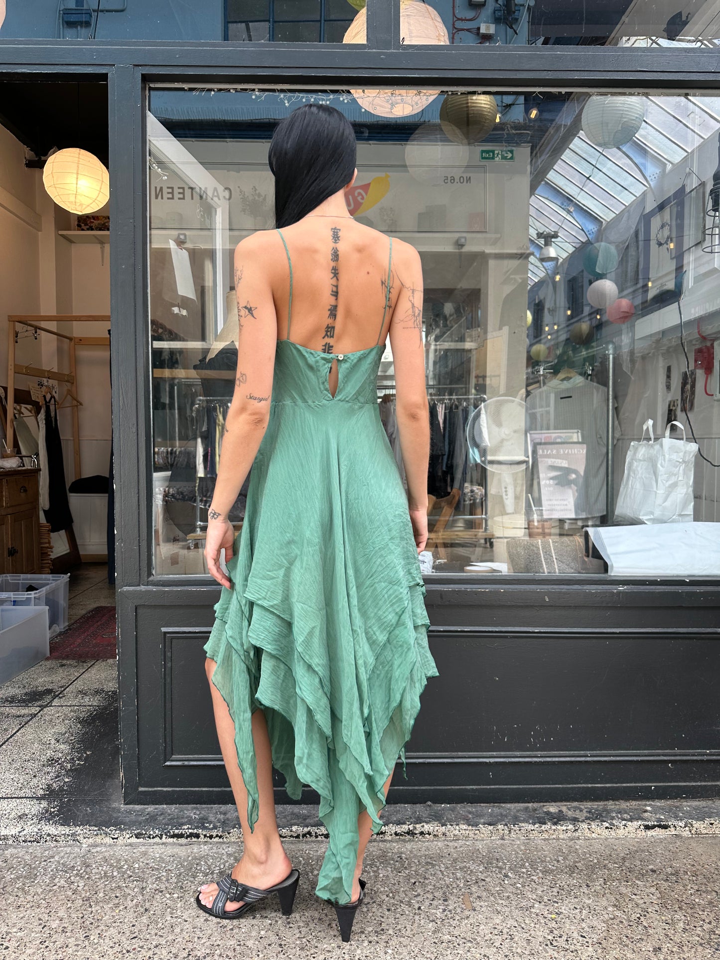 Green Silk Dress