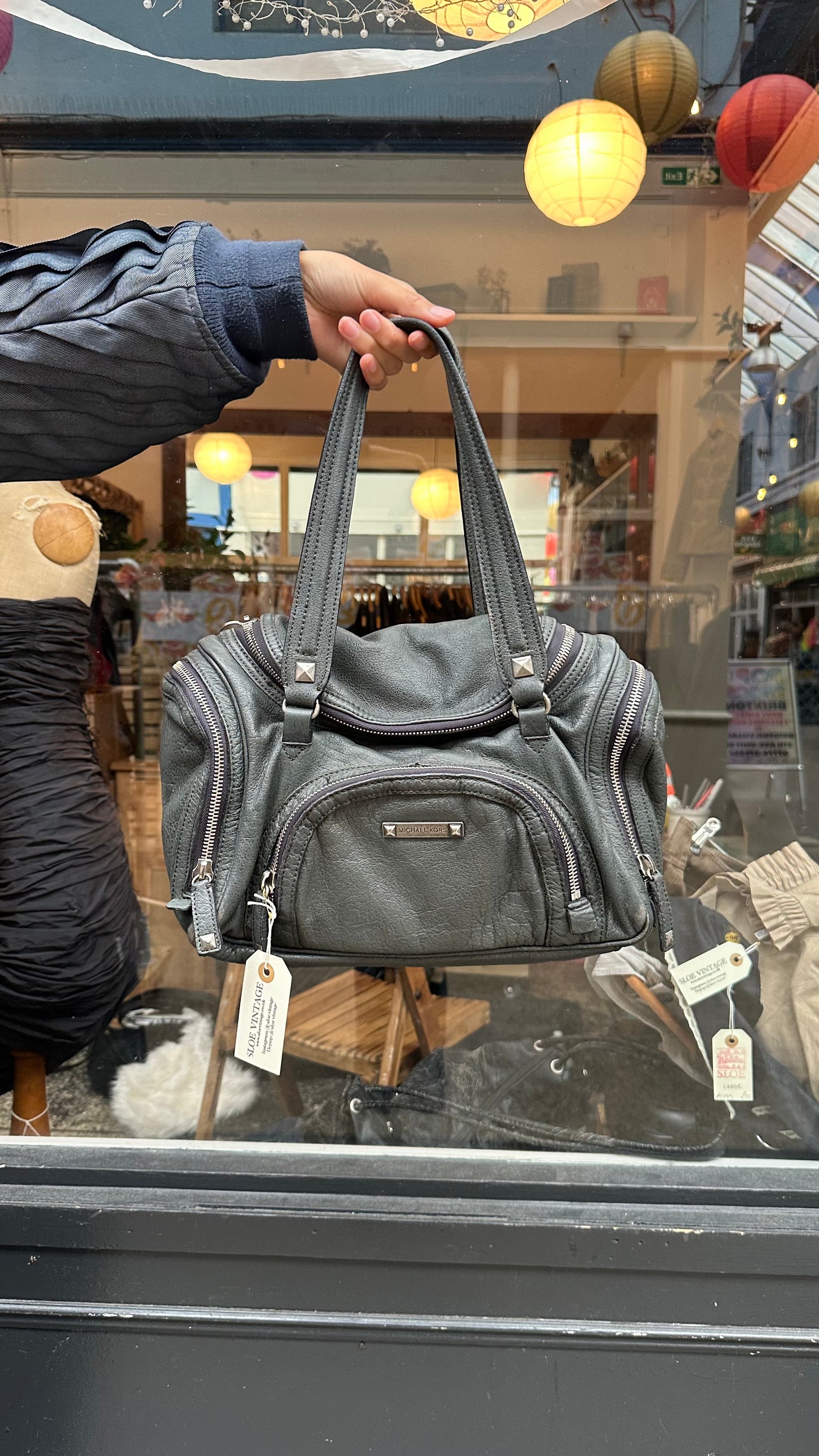 MICHEAL KORS grey bag