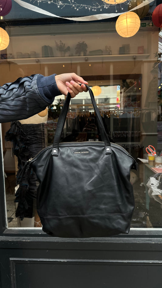 ARMANI EXCHANGE leather slouchy bag