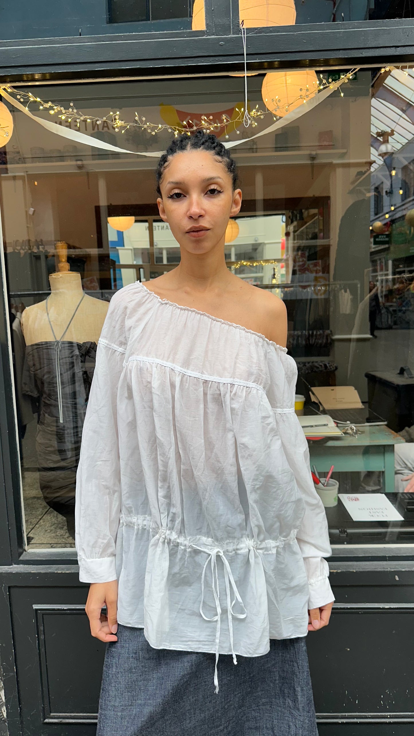 Floaty drop waist blouse