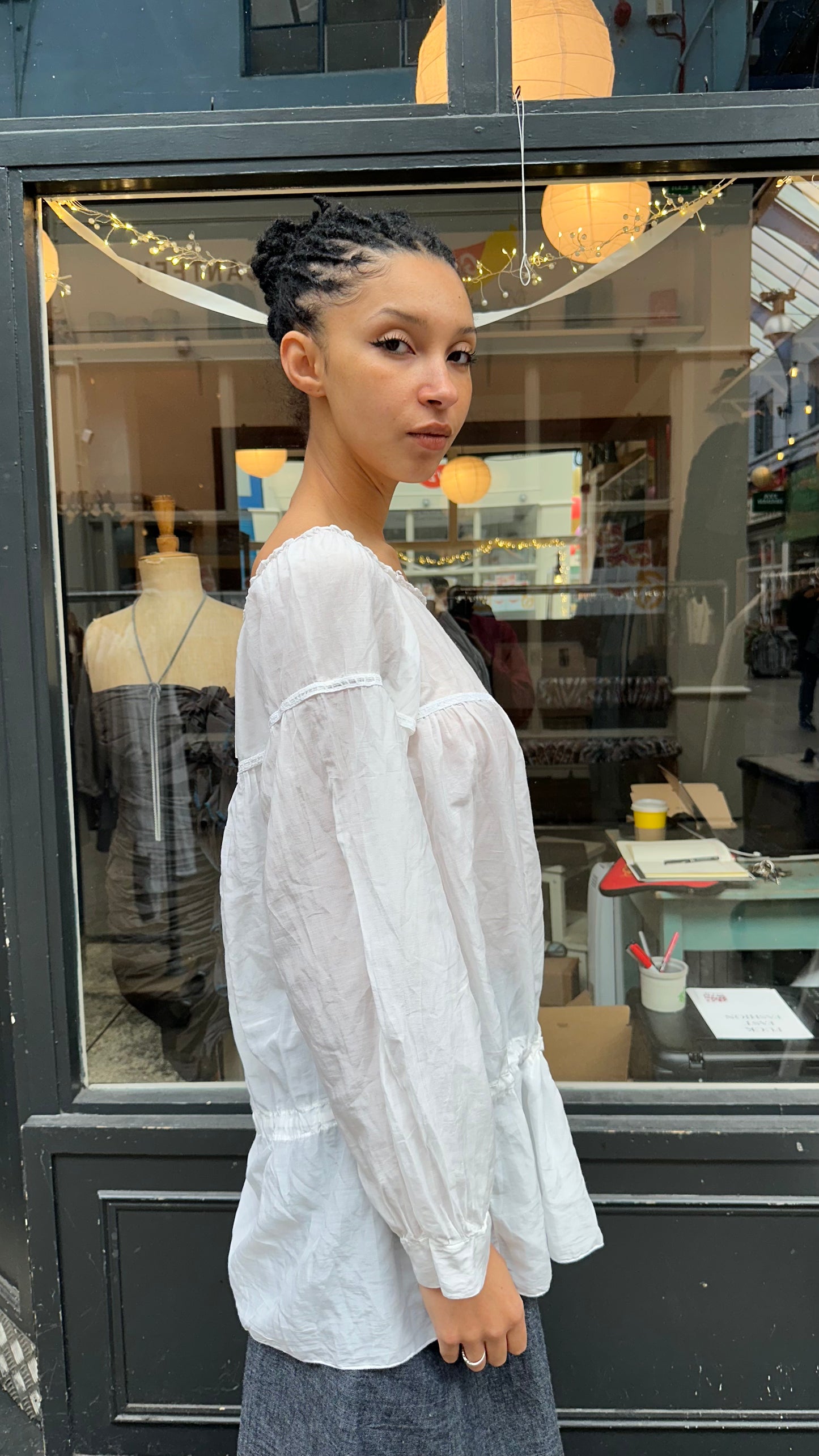 Floaty drop waist blouse