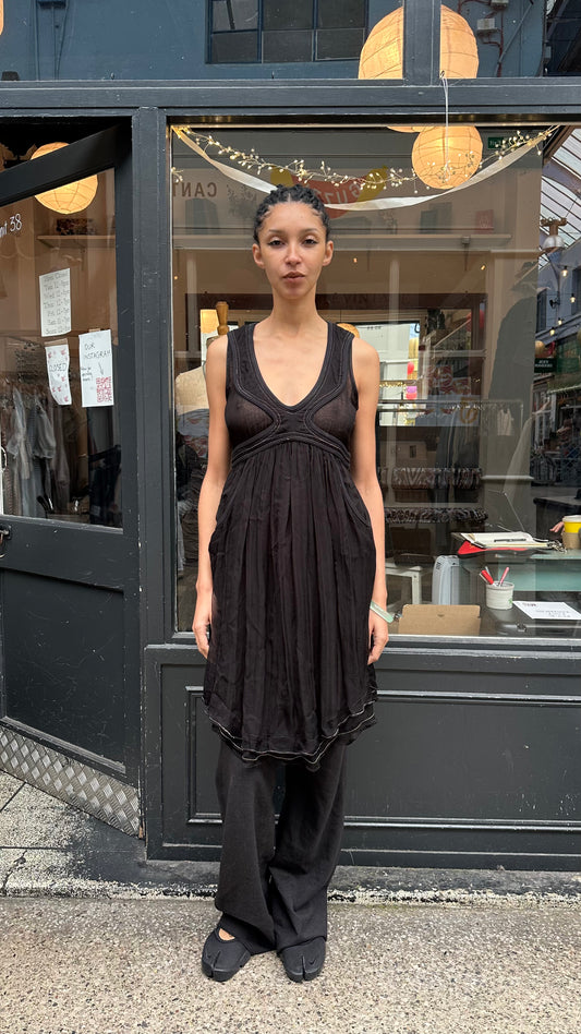 Black sheer mini dress