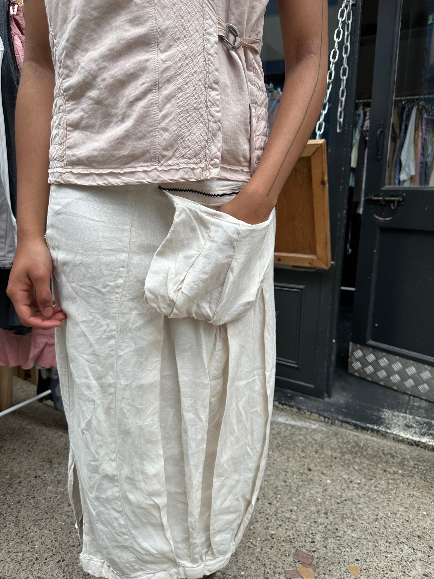 Sarah Pacini Linen Skirt