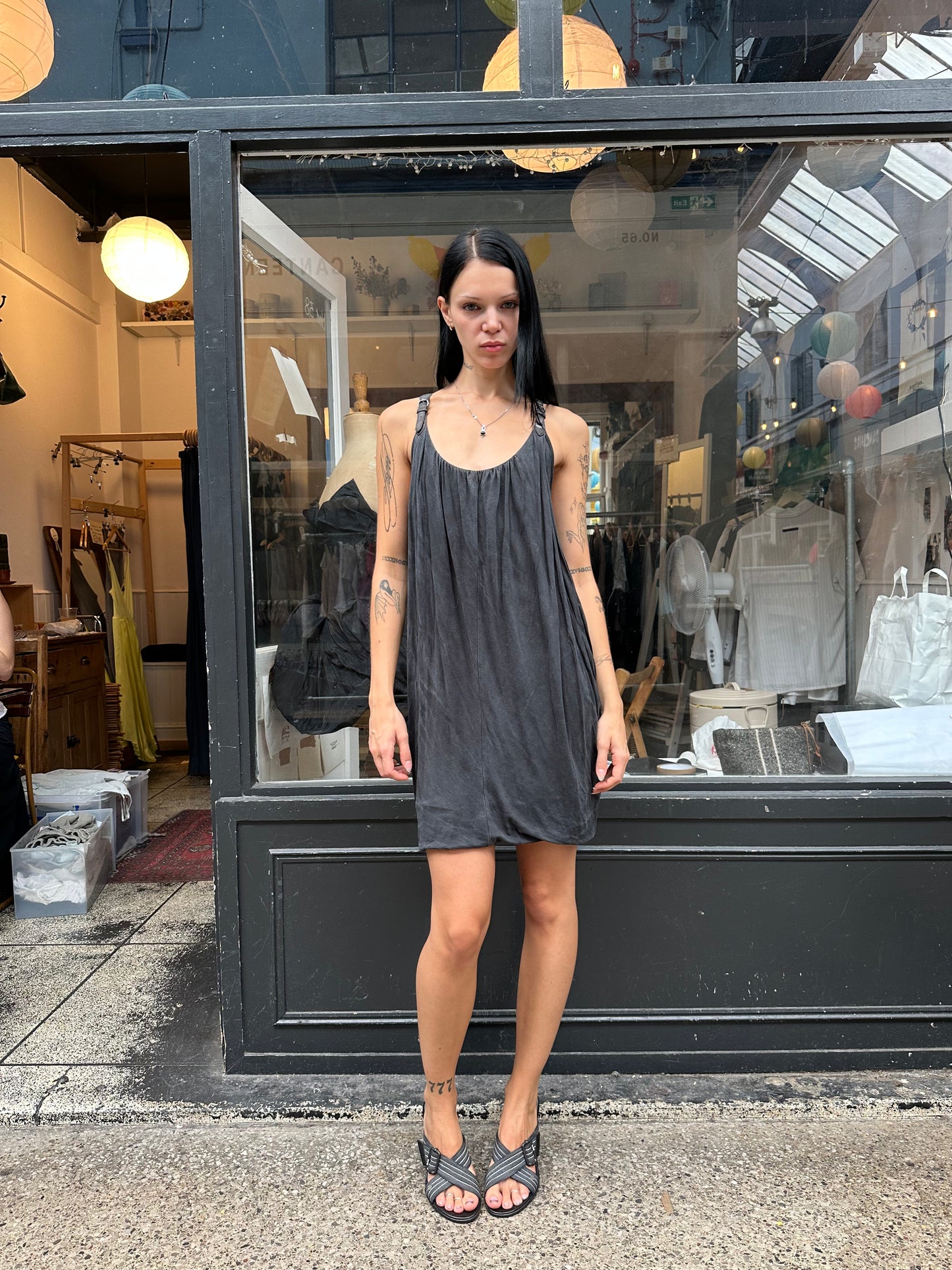 All Saints stone wash mini dress