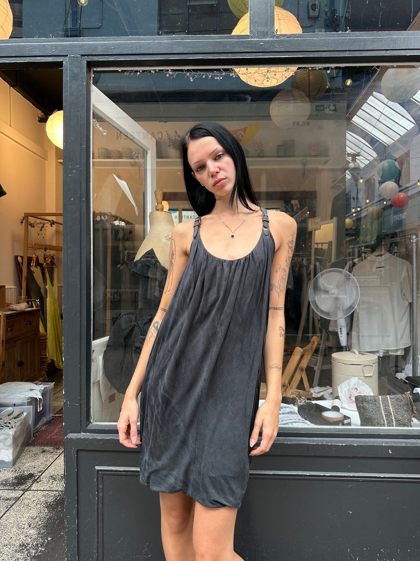 All Saints stone wash mini dress