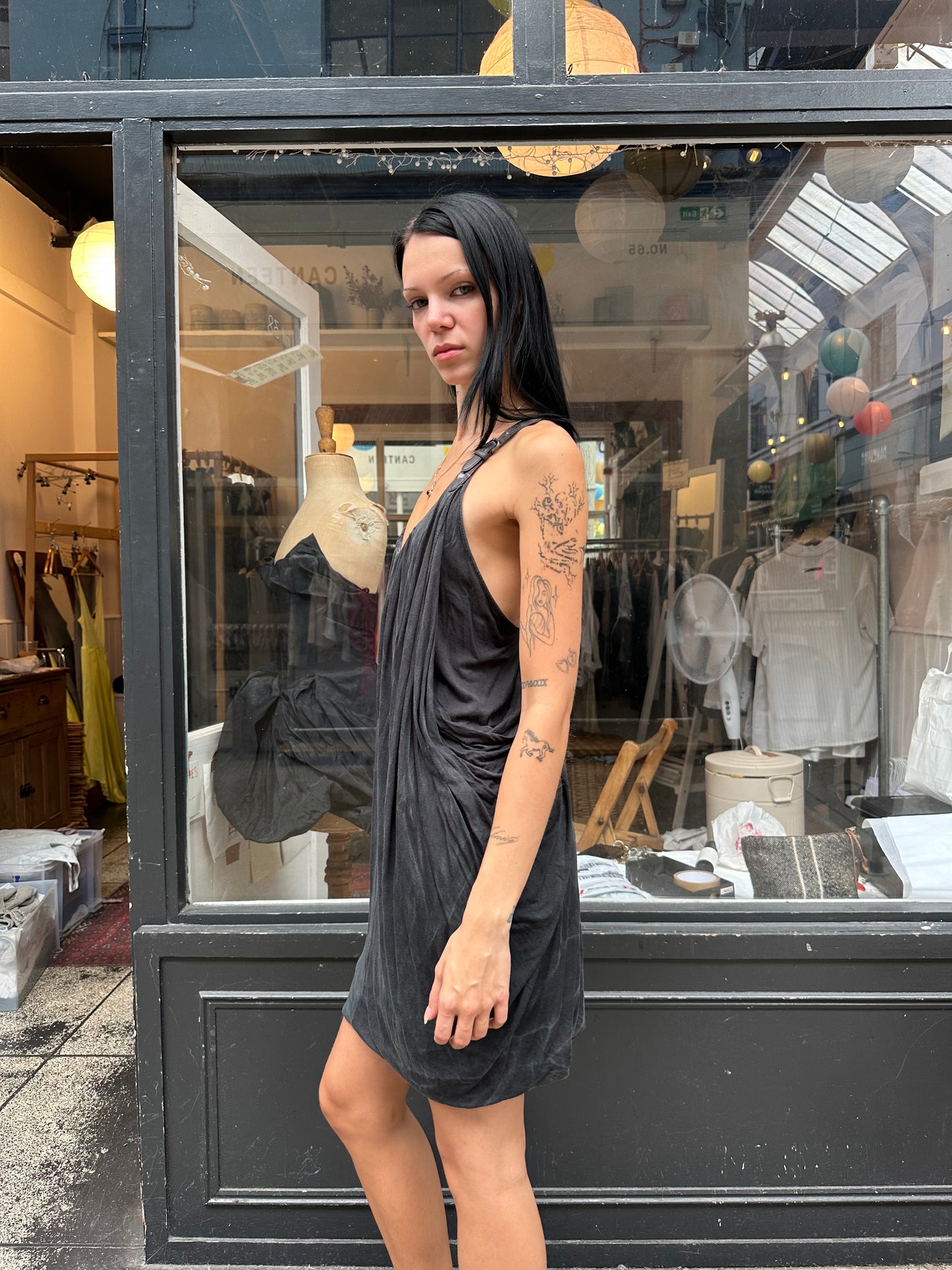 All Saints stone wash mini dress