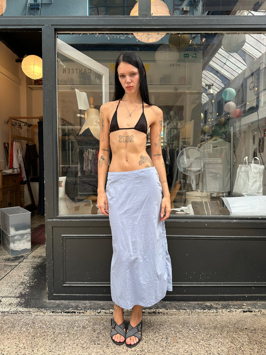 Blue 100% cotton maxi skirt