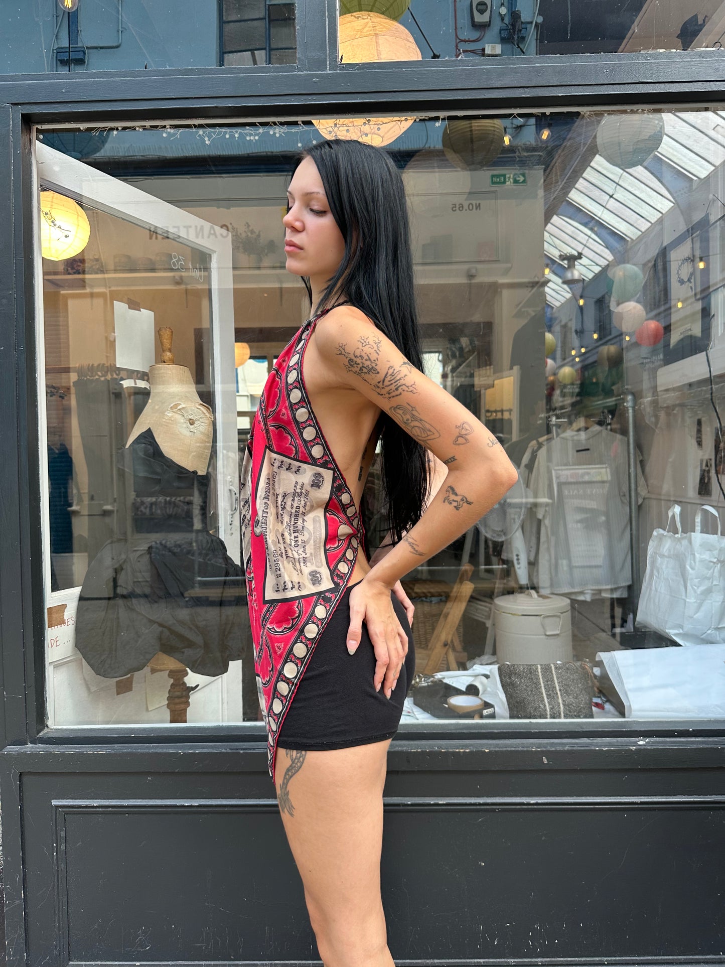 Silk halterneck scarf top