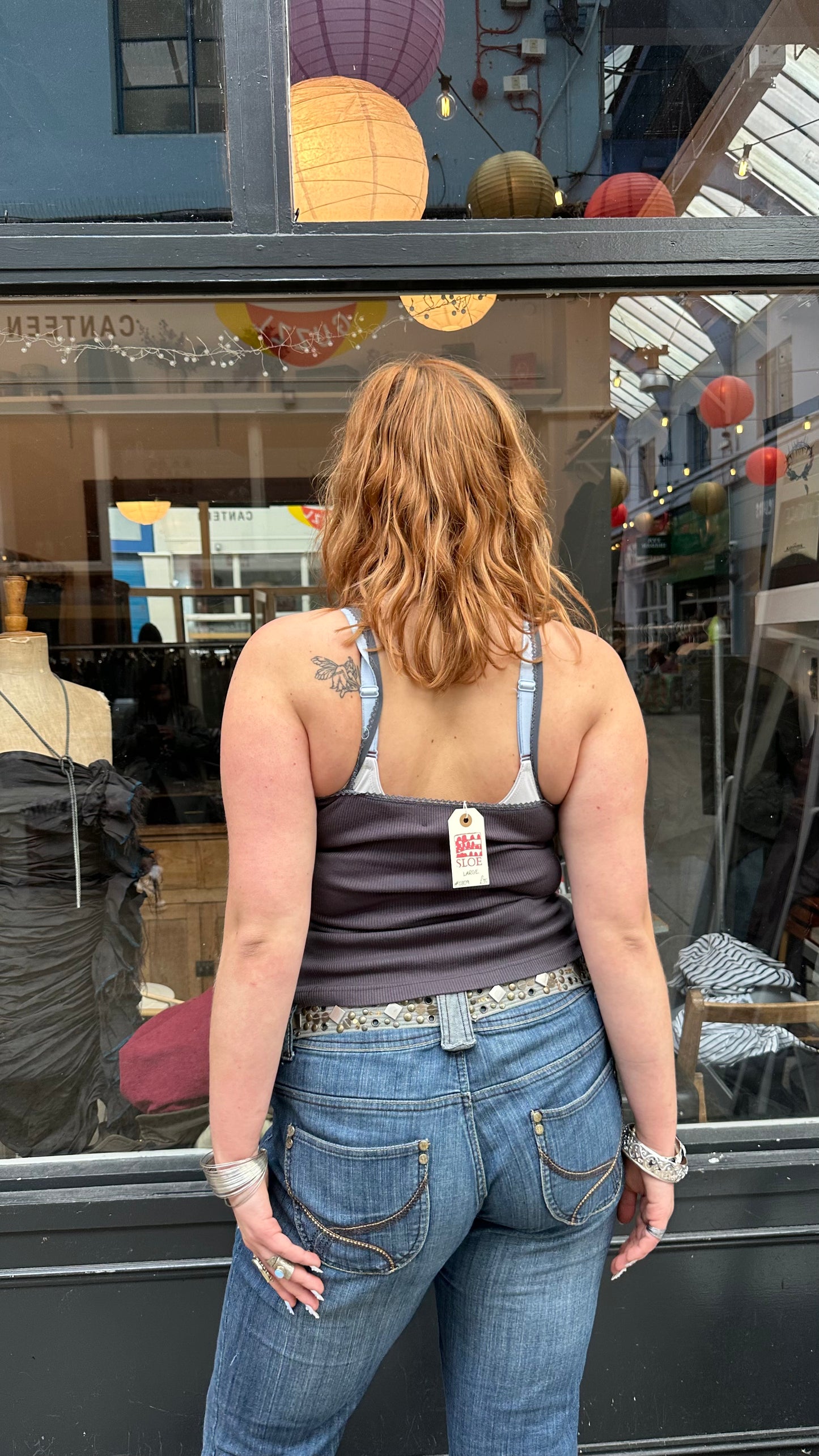 Grey cotton camisole