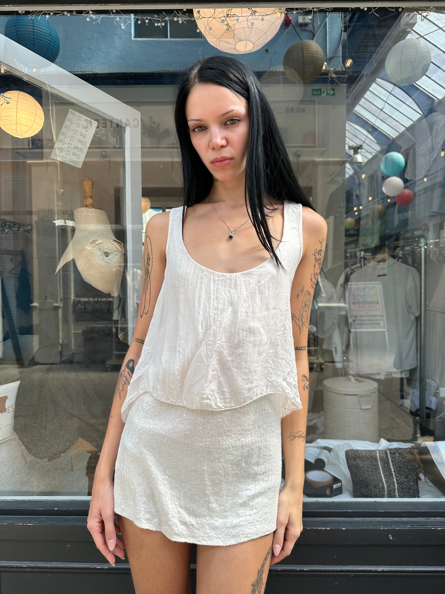 Silk overlay dress