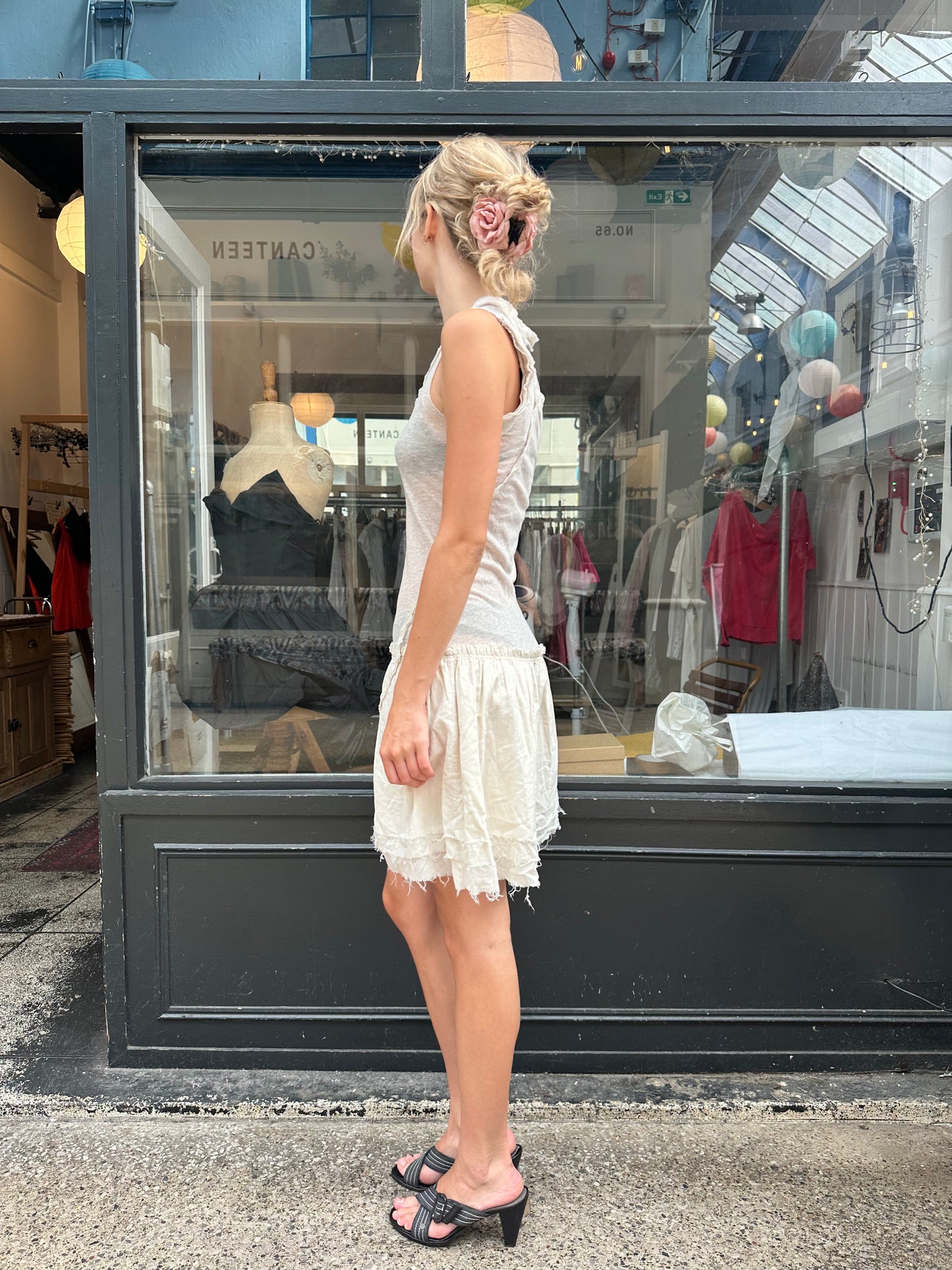 All Saints 100% cotton drop waist dress
