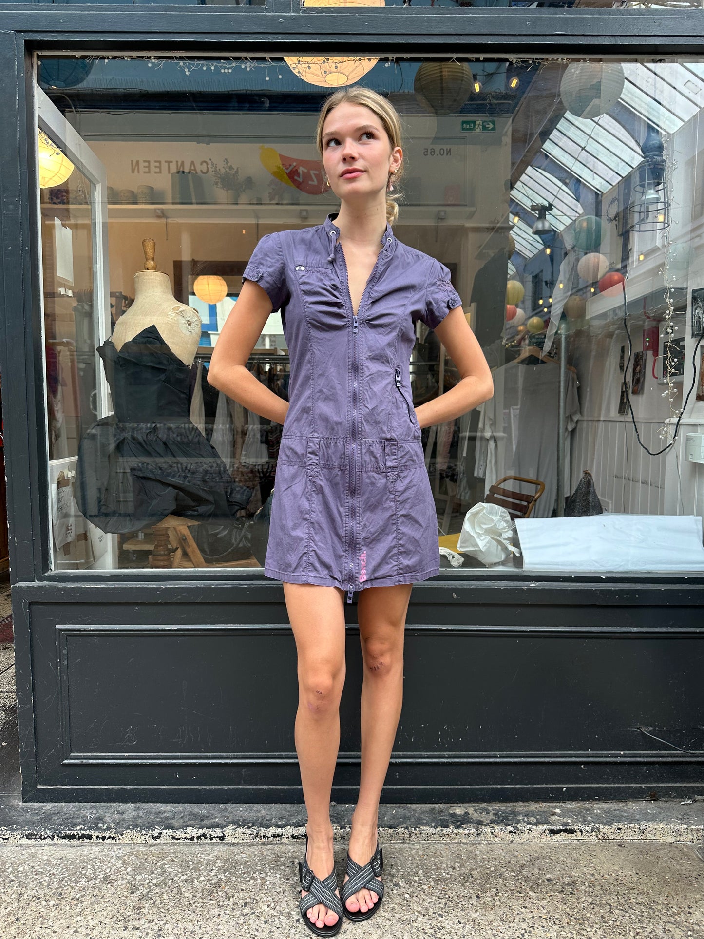 Bench purple cargo mini dress