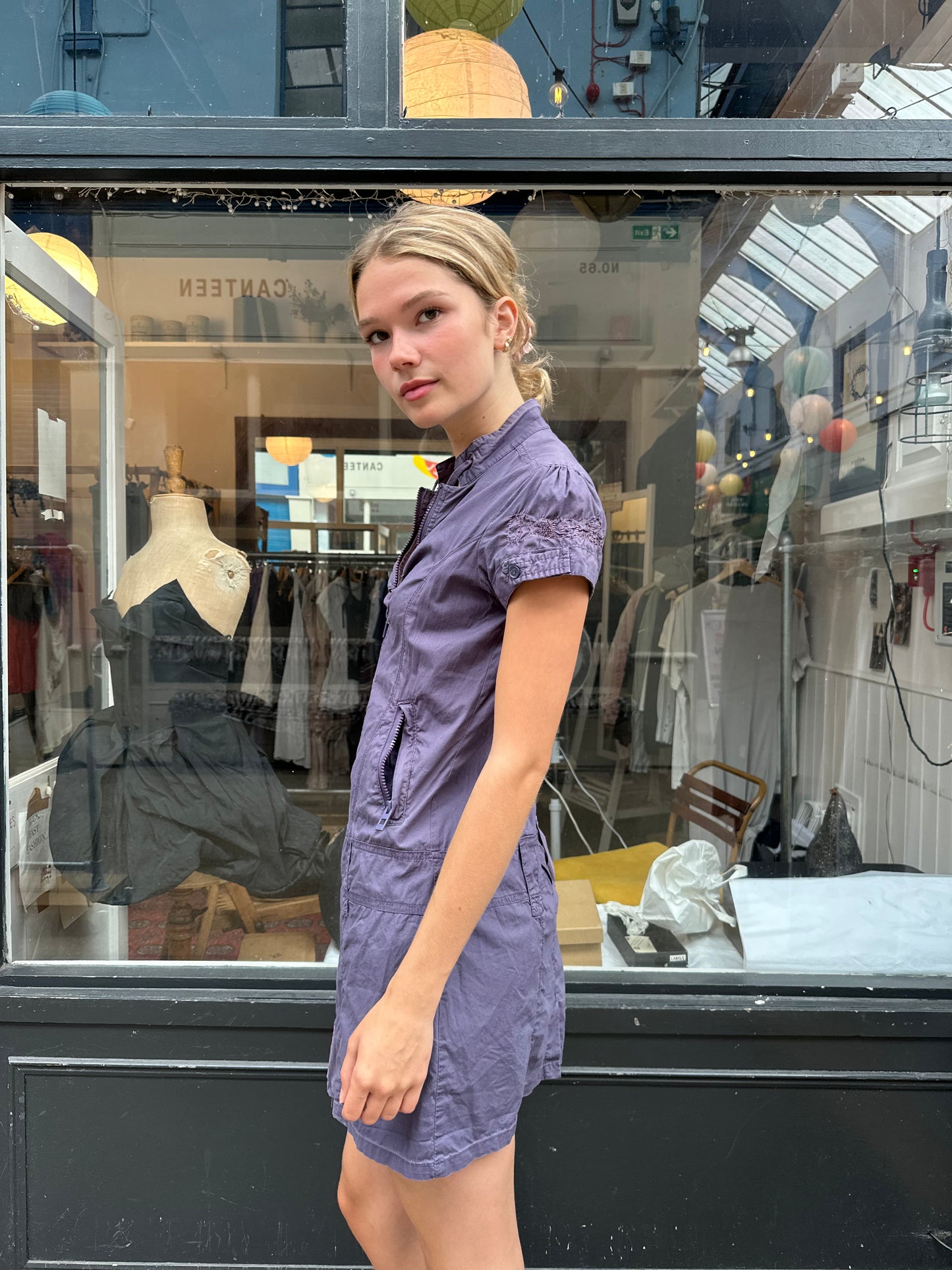 Bench purple cargo mini dress