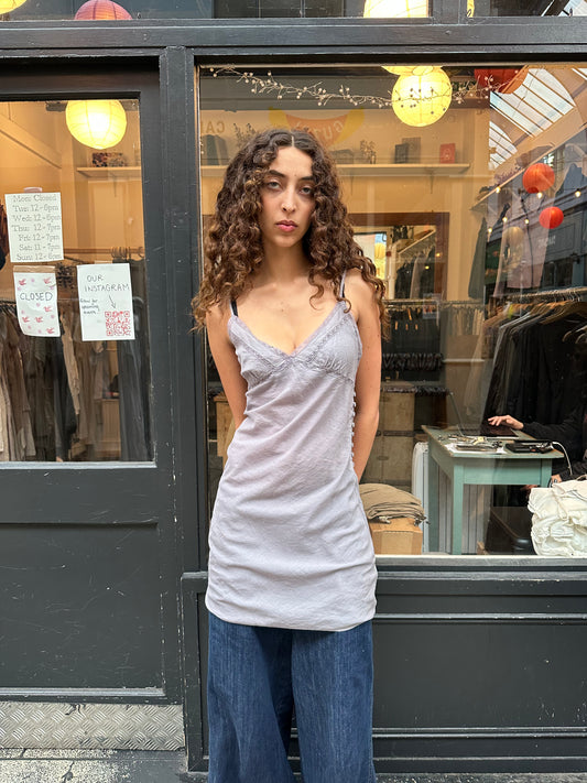 ALL SAINTS Grey Slip Dress