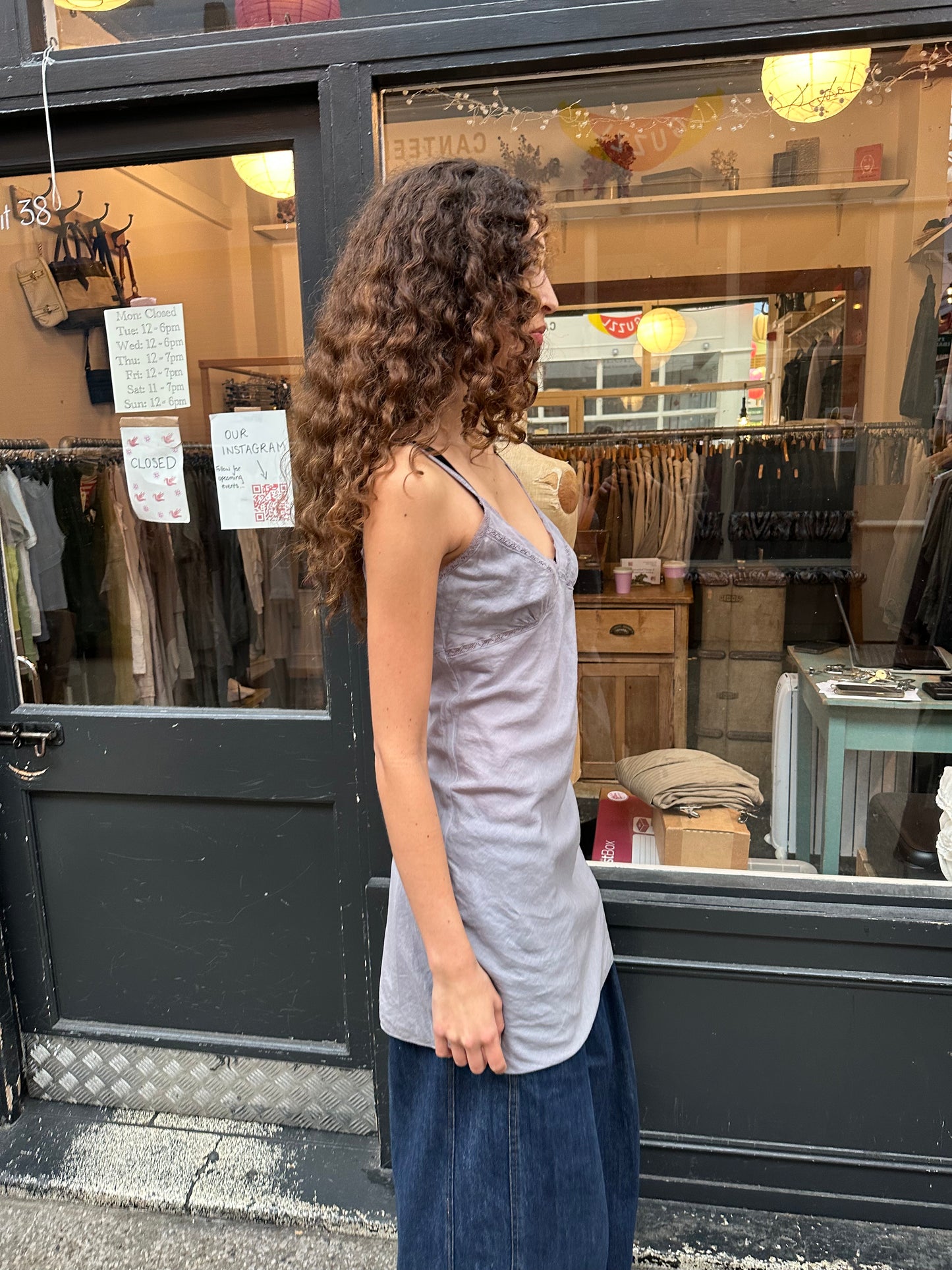 ALL SAINTS Grey Slip Dress
