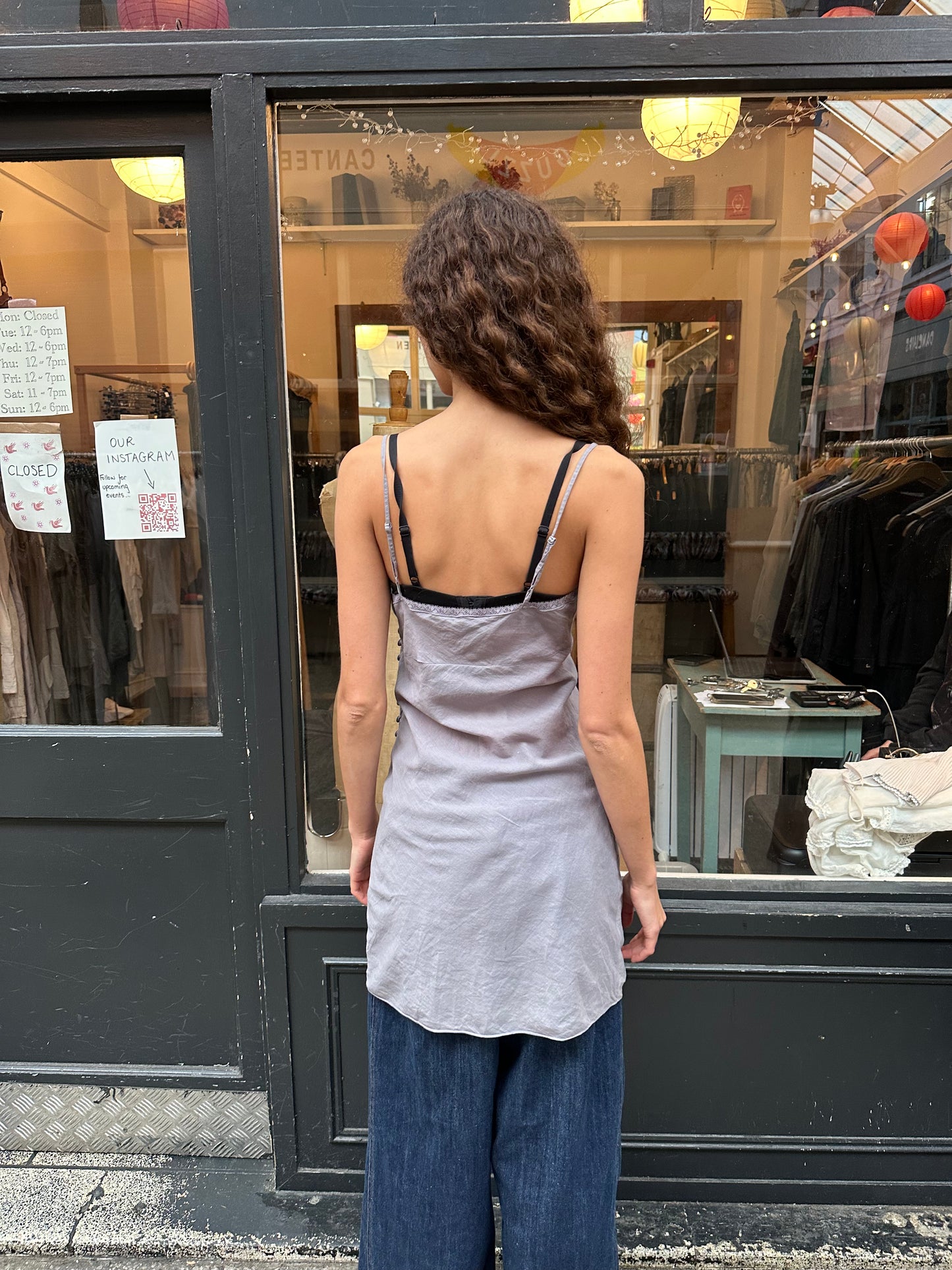 ALL SAINTS Grey Slip Dress