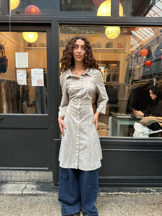 Grey long sleeved maxi dress