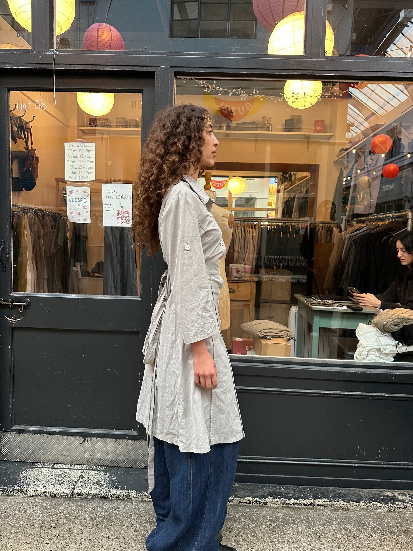 Grey long sleeved maxi dress