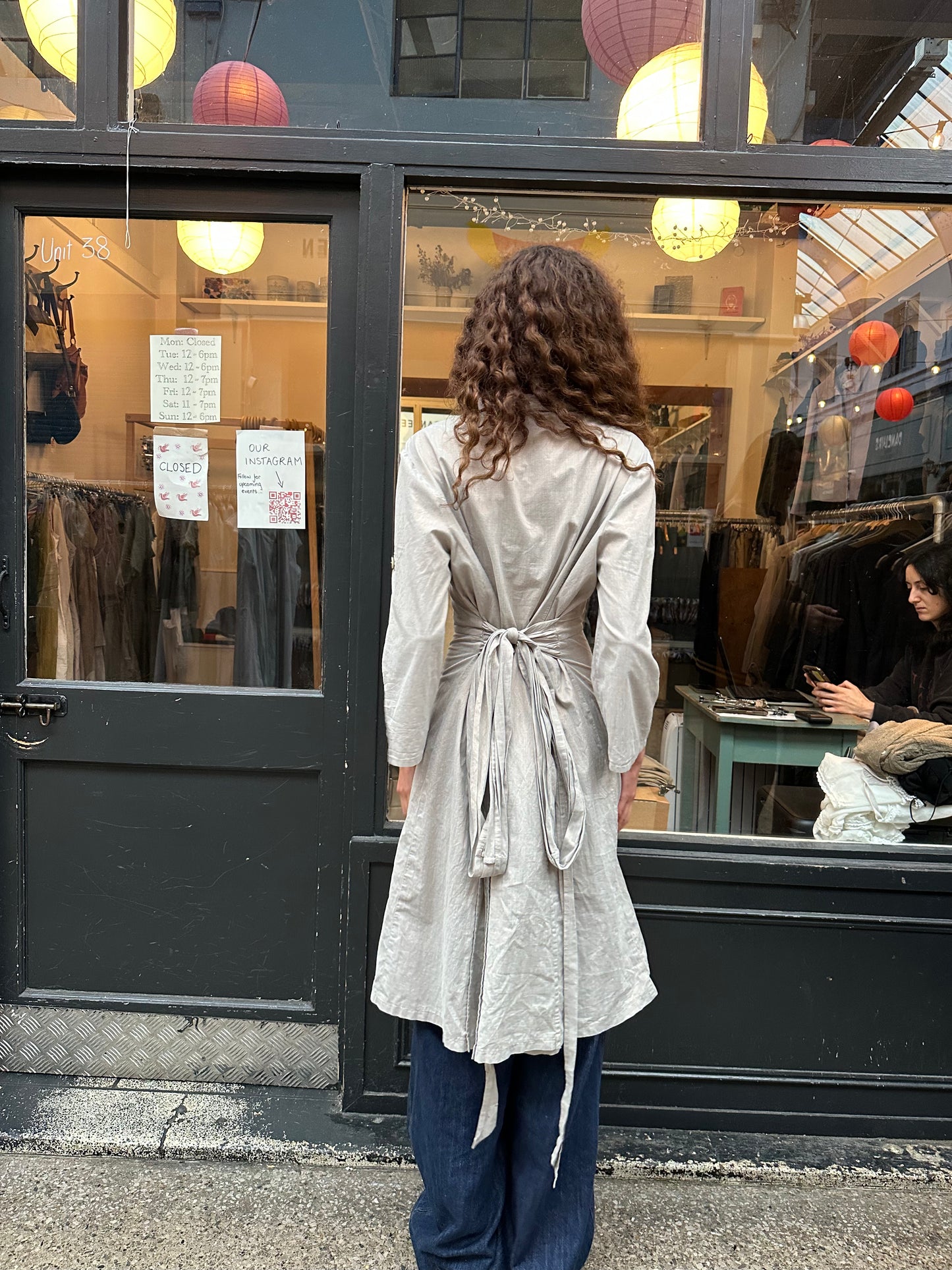 Grey long sleeved maxi dress