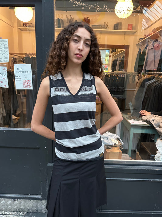 G STAR black and grey tank top