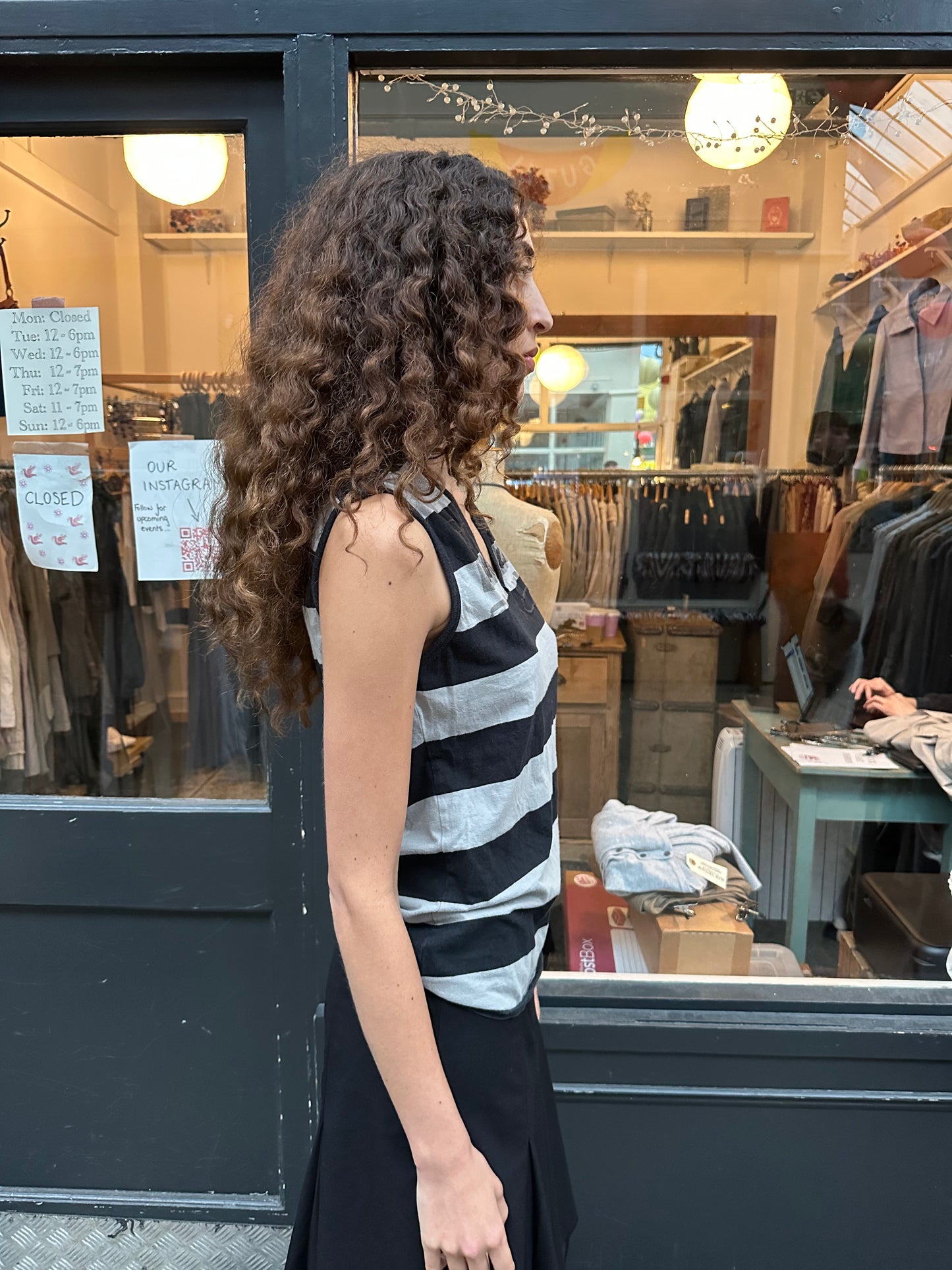 G STAR black and grey tank top