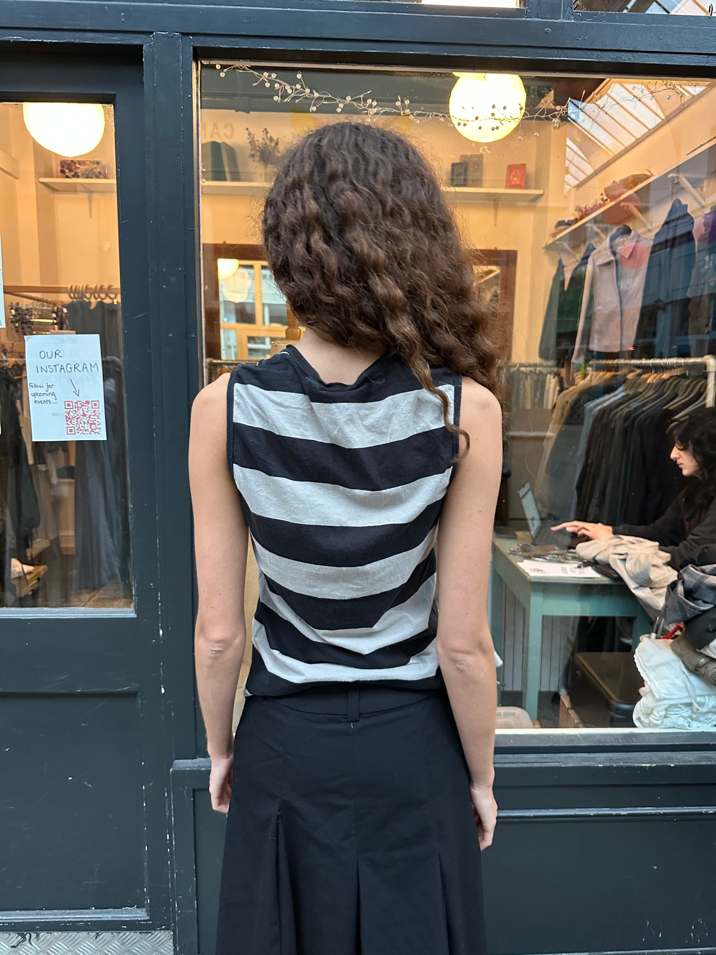 G STAR black and grey tank top