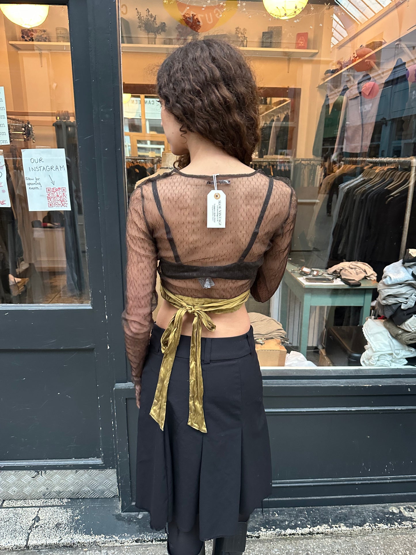 Mesh and satin bolero jacket