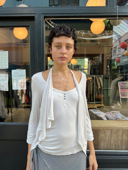 Cream multi-wear top