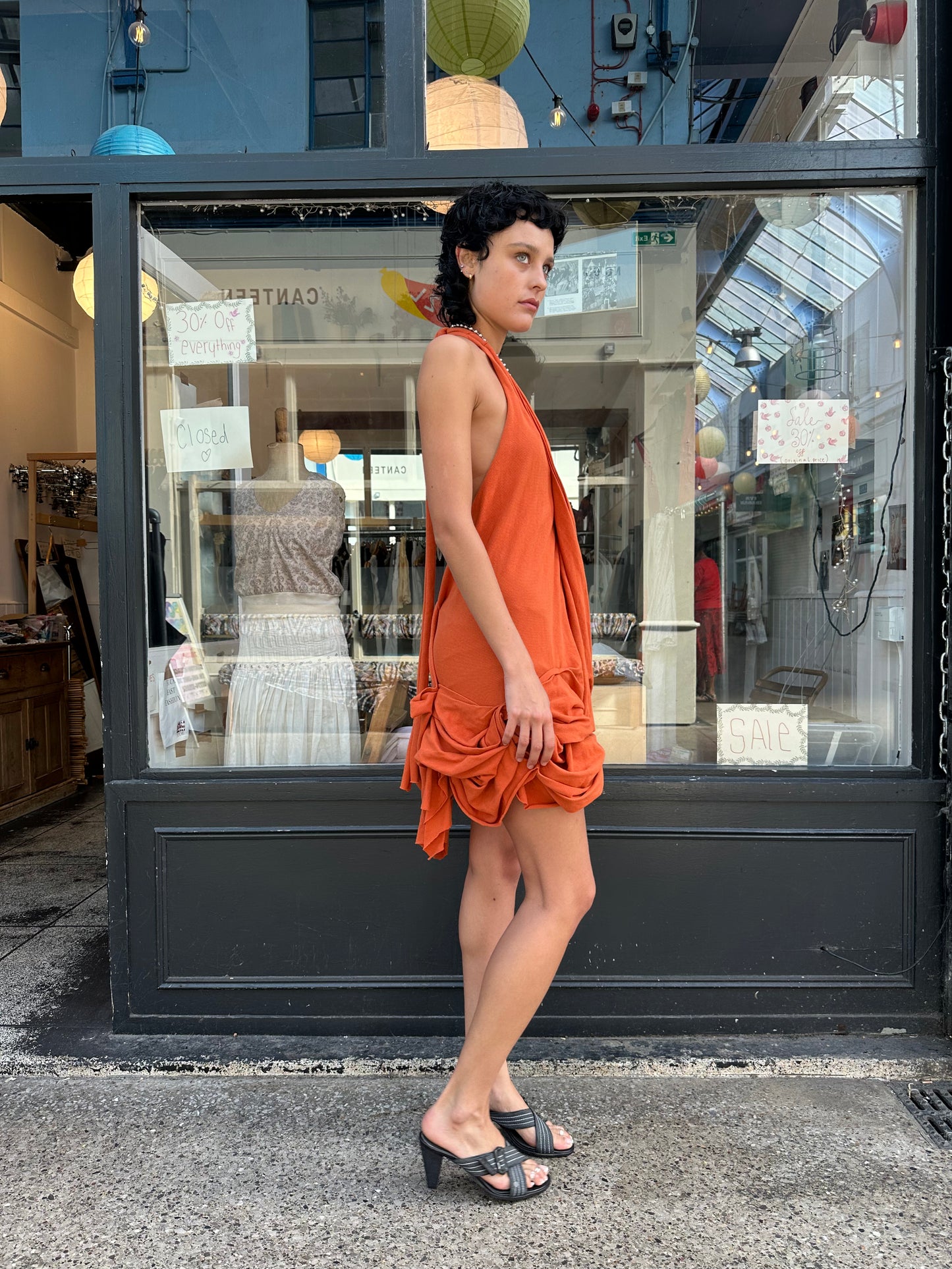 Structured halterneck dress