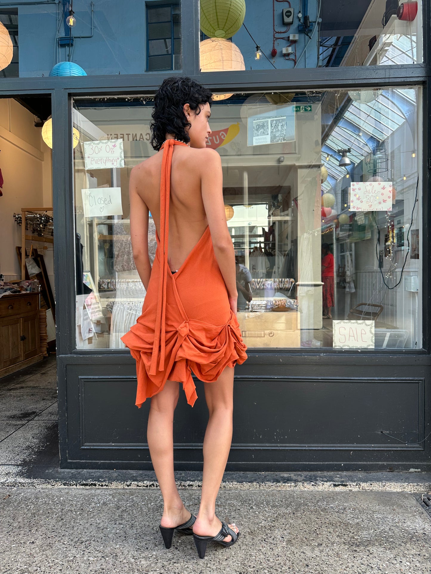 Structured halterneck dress