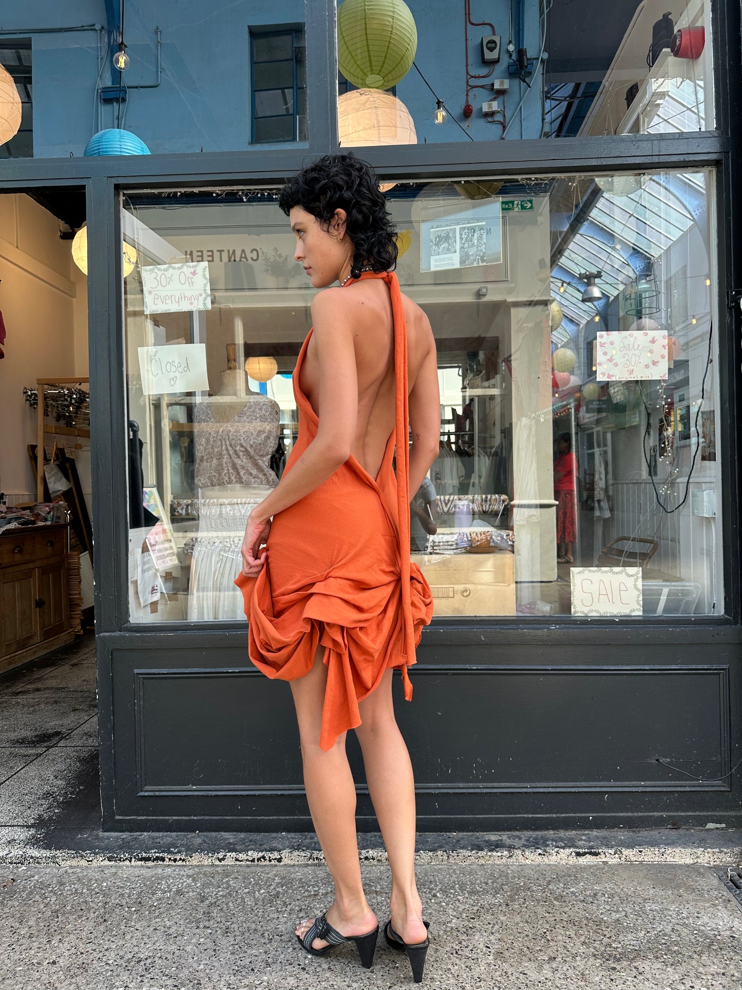 Structured halterneck dress