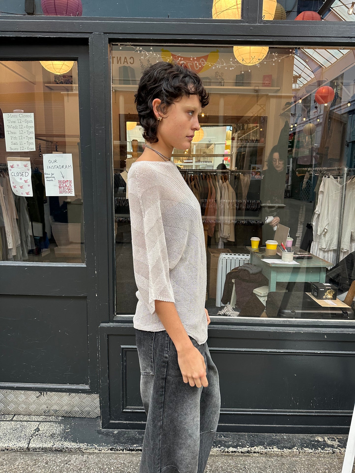 Slouchy sparkle knit