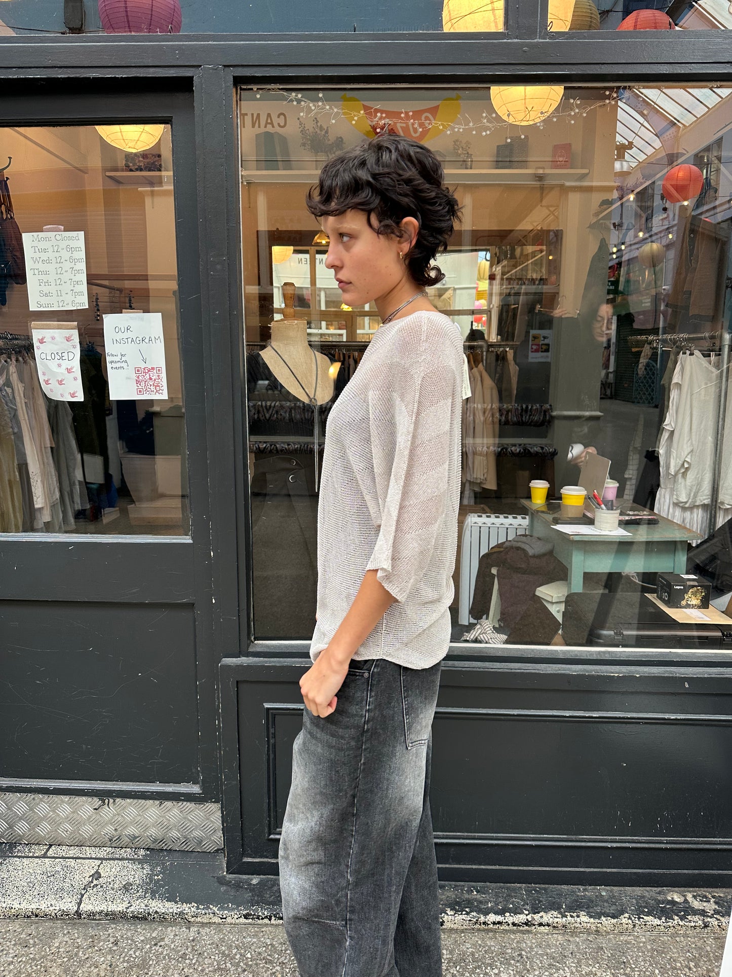 Slouchy sparkle knit