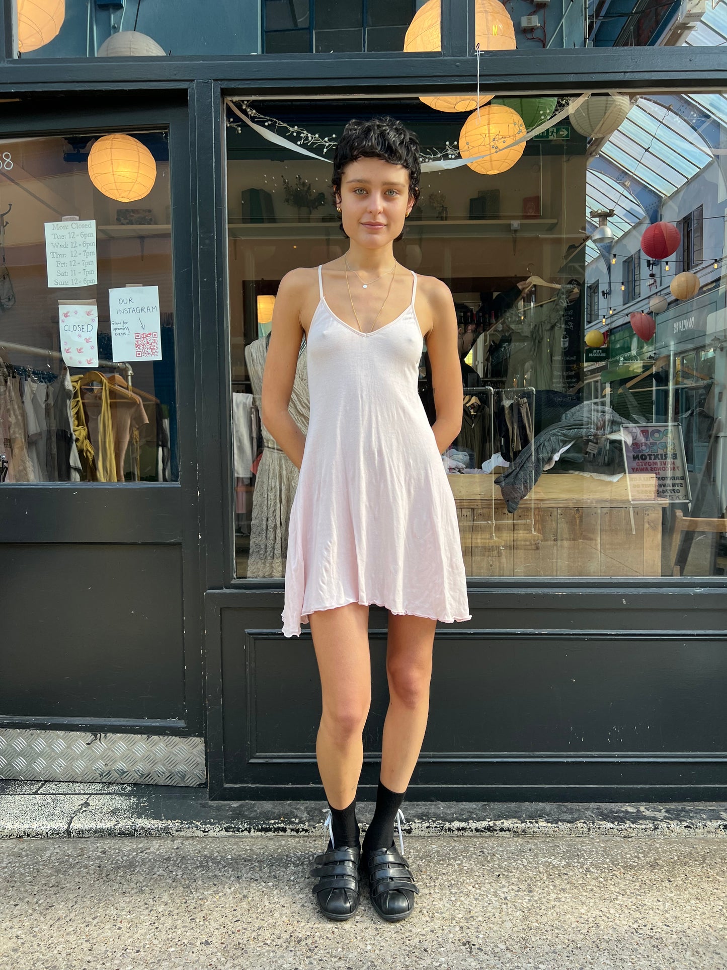 SPORTMAX pink slip dress