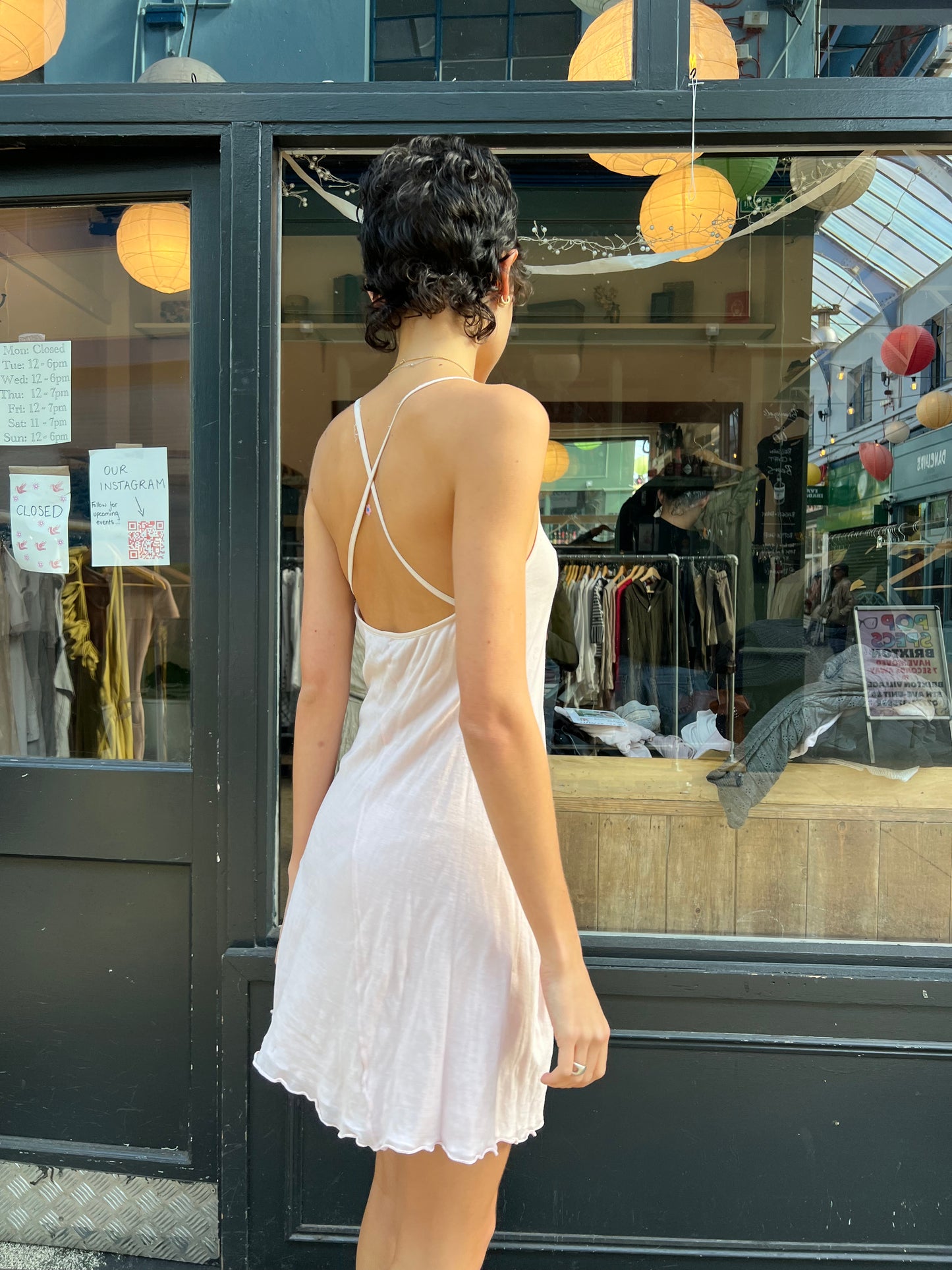 SPORTMAX pink slip dress