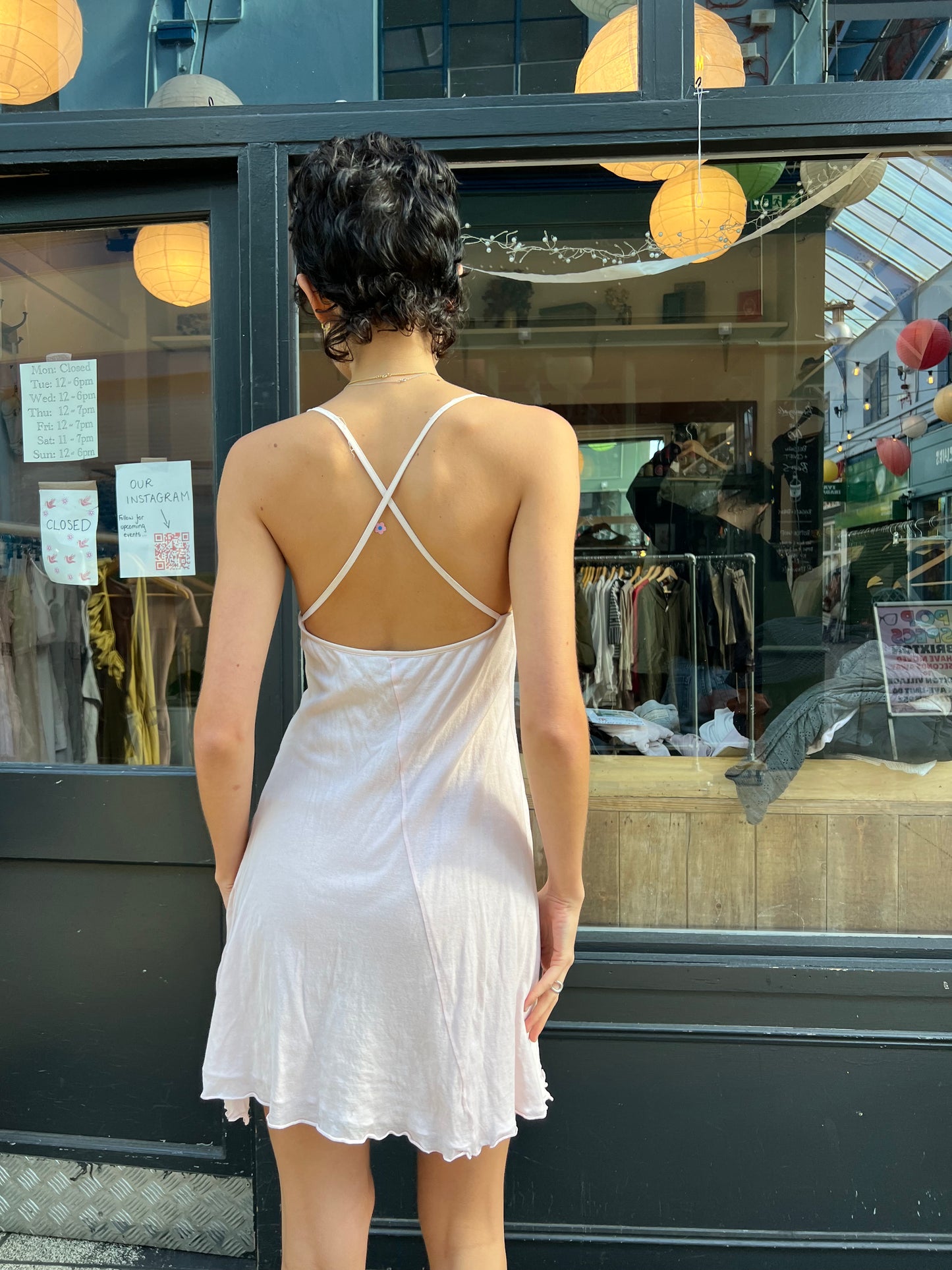 SPORTMAX pink slip dress