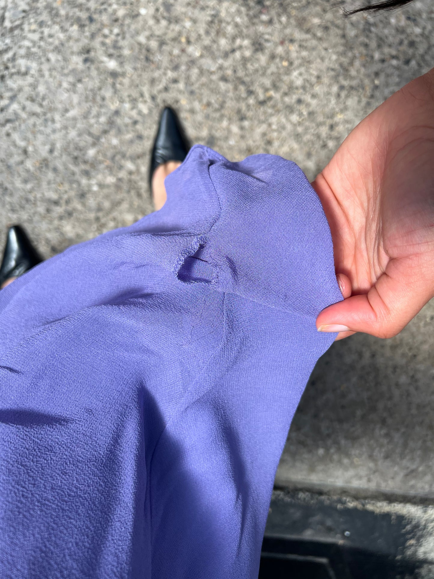 Lilac silk beaded slip dress