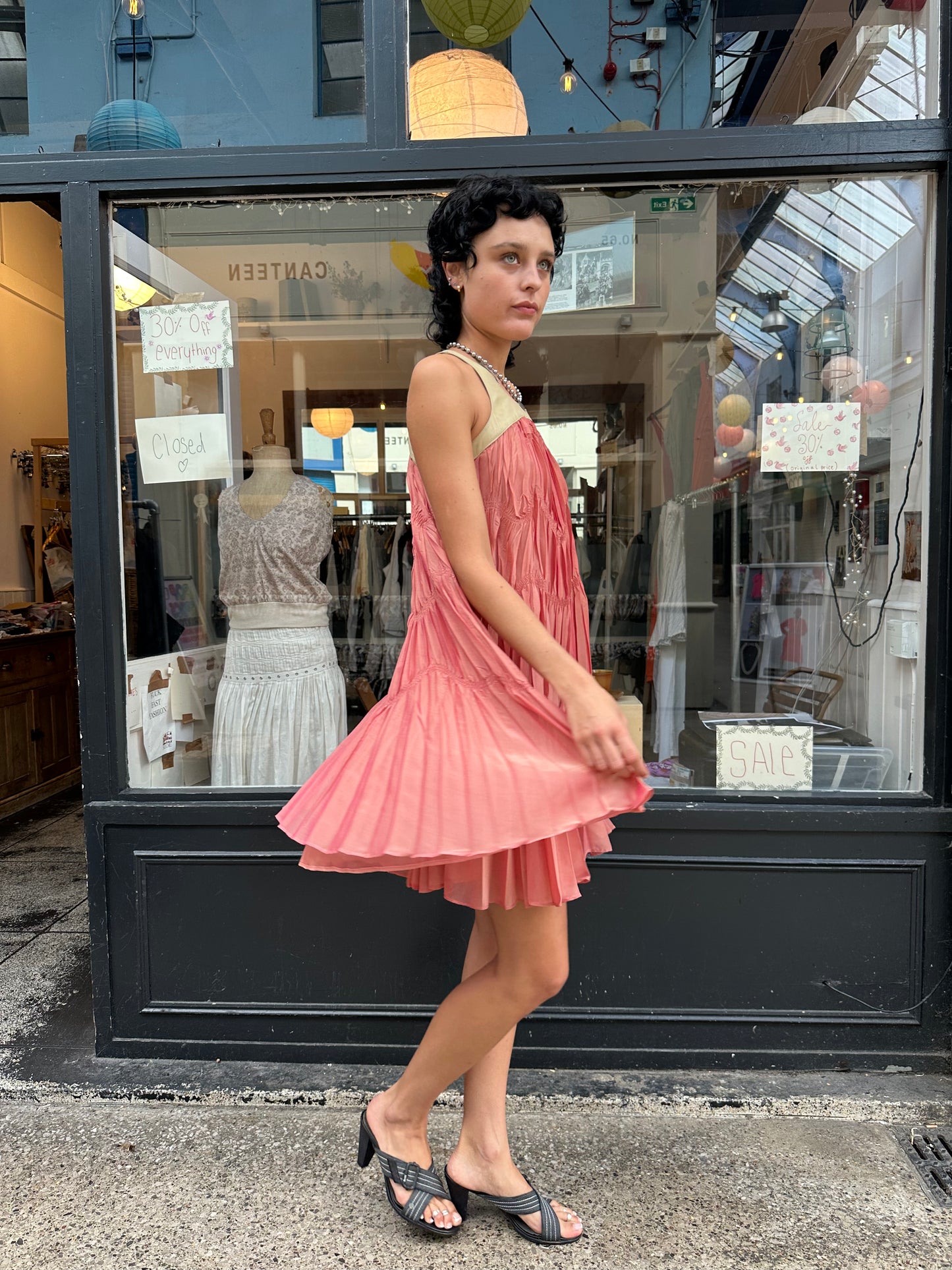 Plein sud pleated mini dress