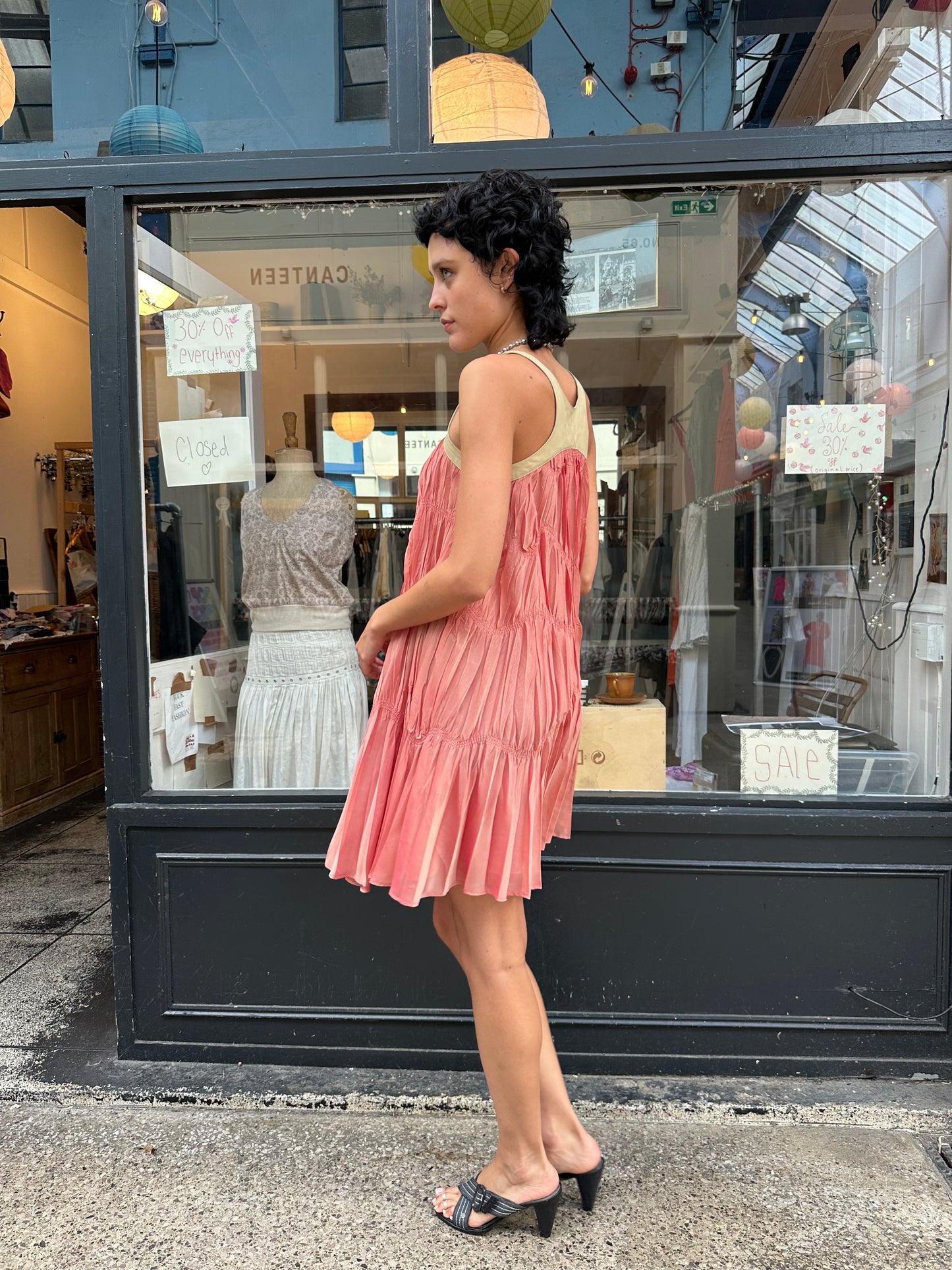 Plein sud pleated mini dress
