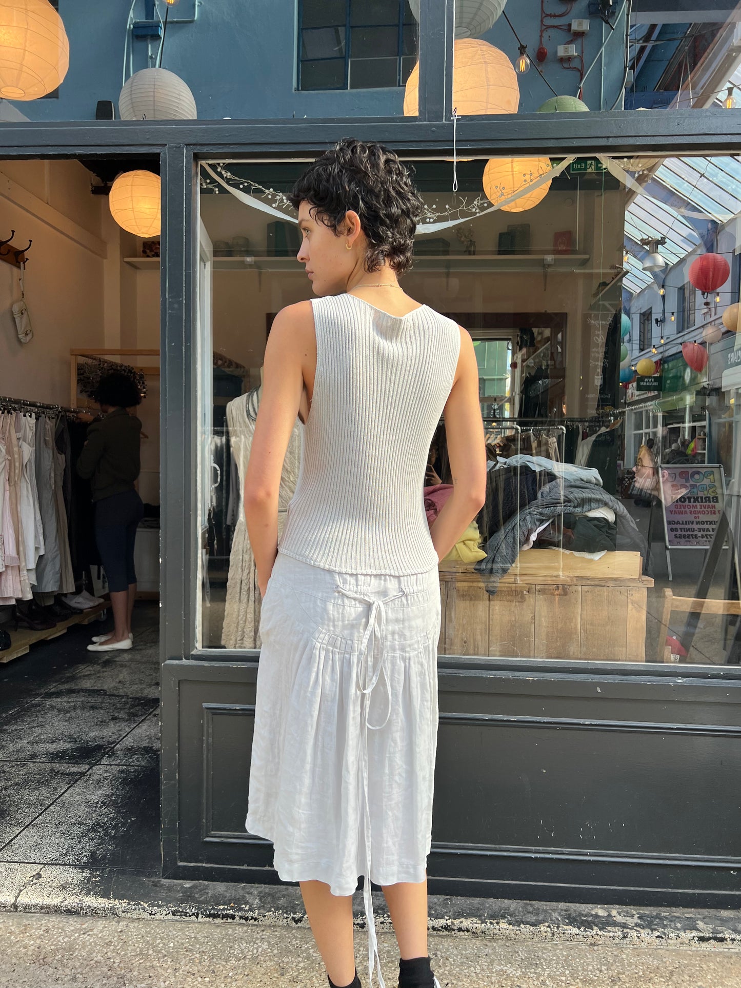 Grey drop waist dress