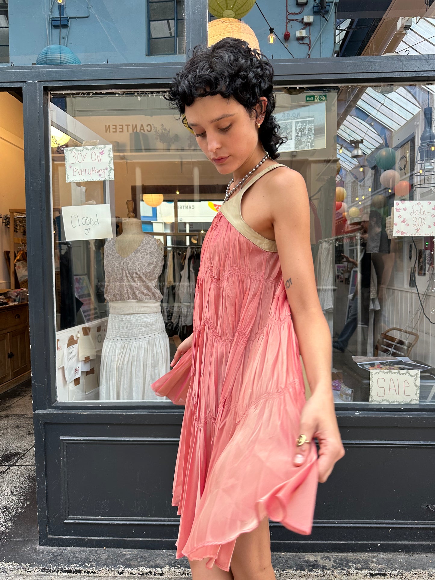 Plein sud pleated mini dress