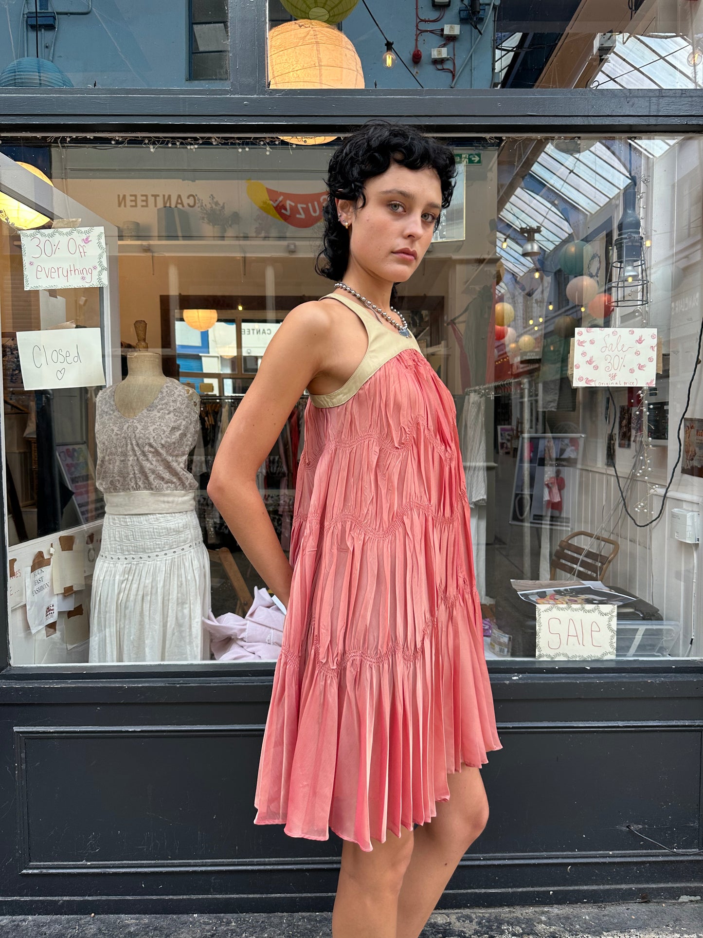 Plein sud pleated mini dress