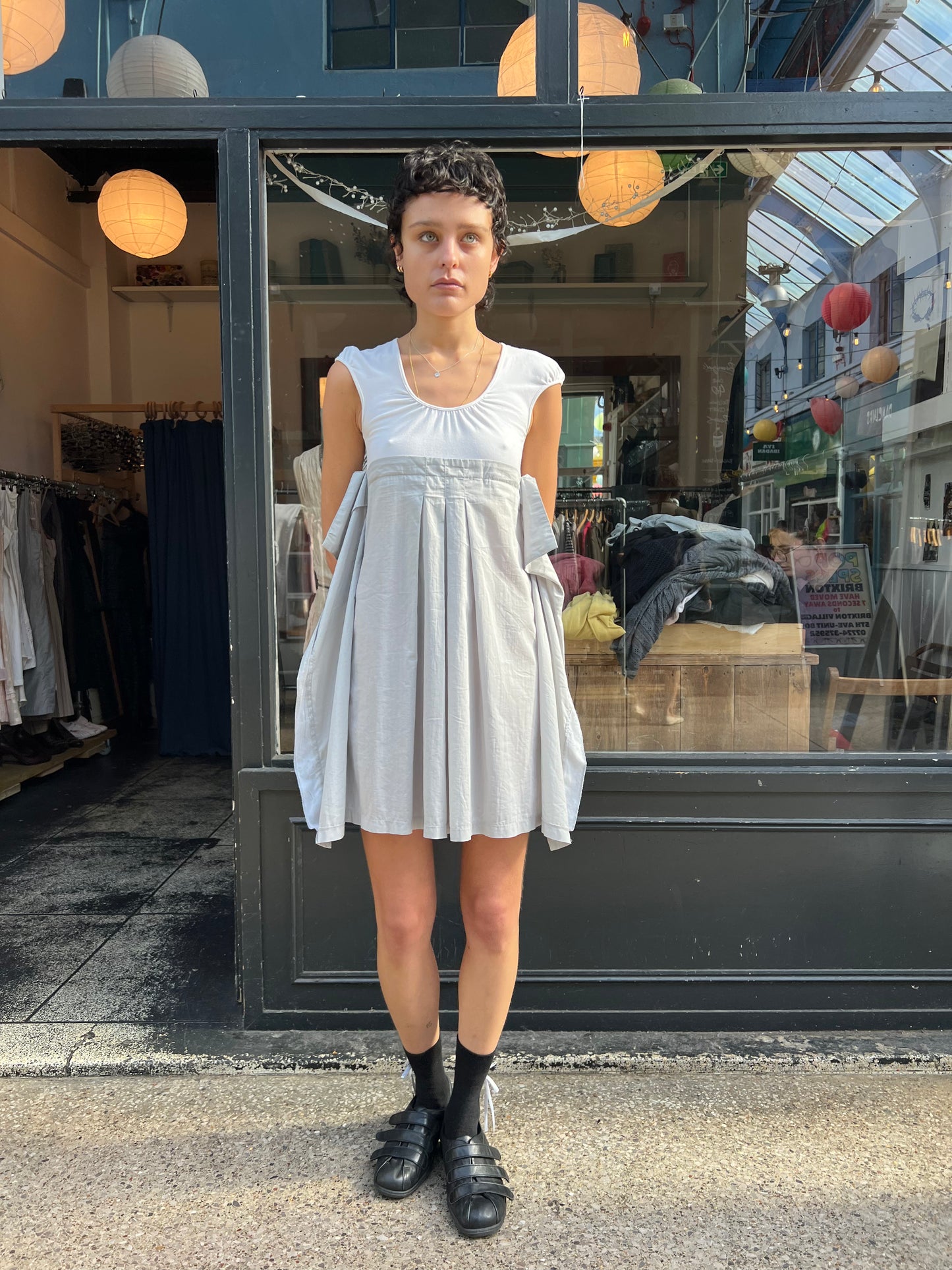 COP.COPINE cap sleeve dress